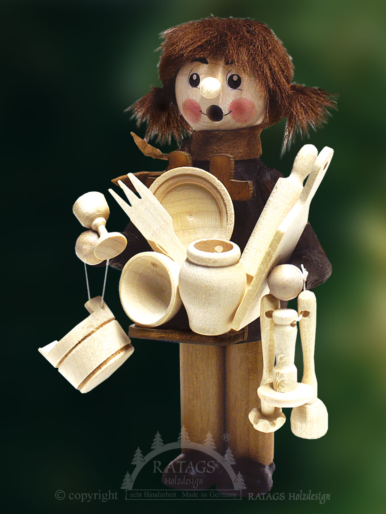 Naturpaffer, wood goods dealer, glazed