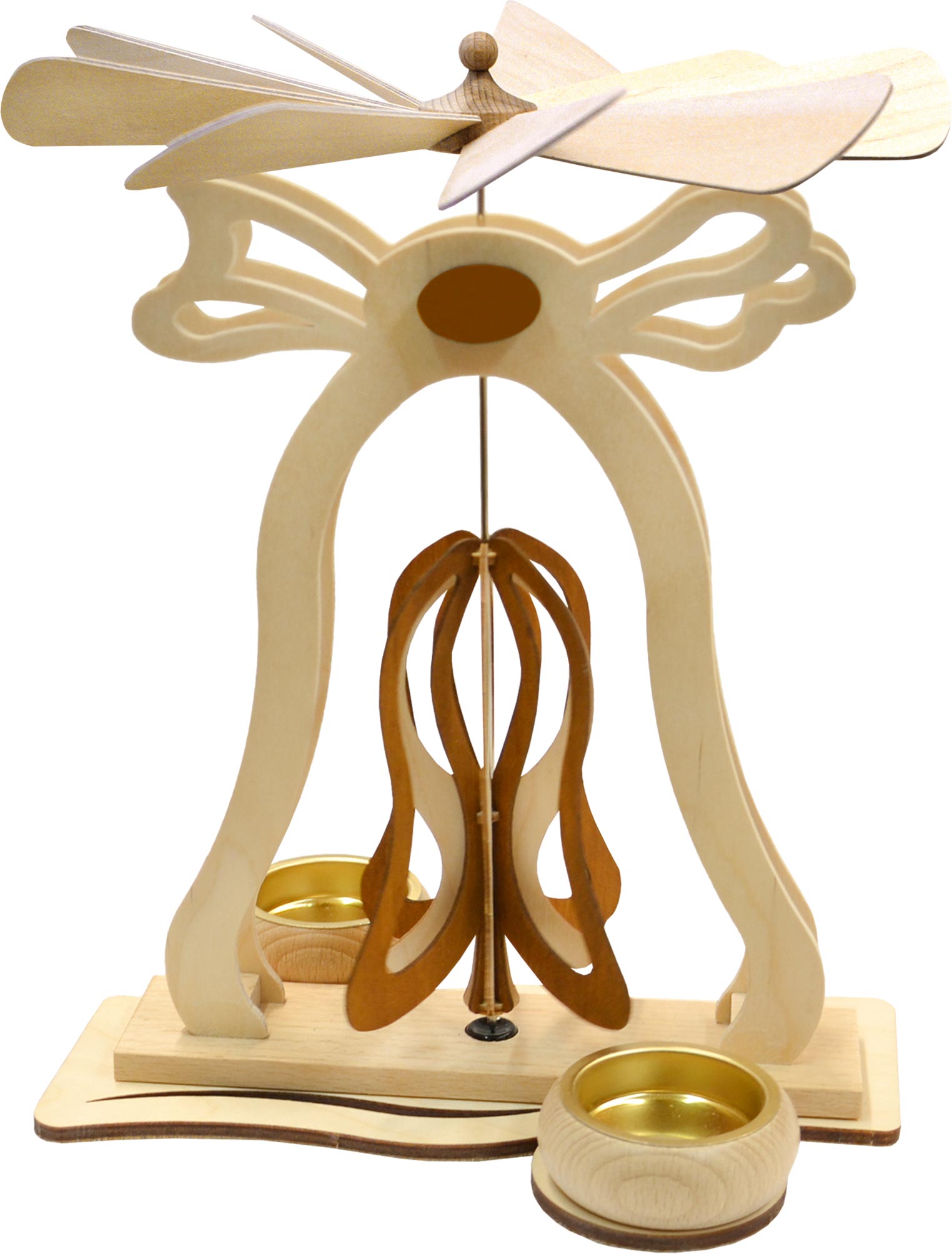 Bell pyramid, ornament, brown