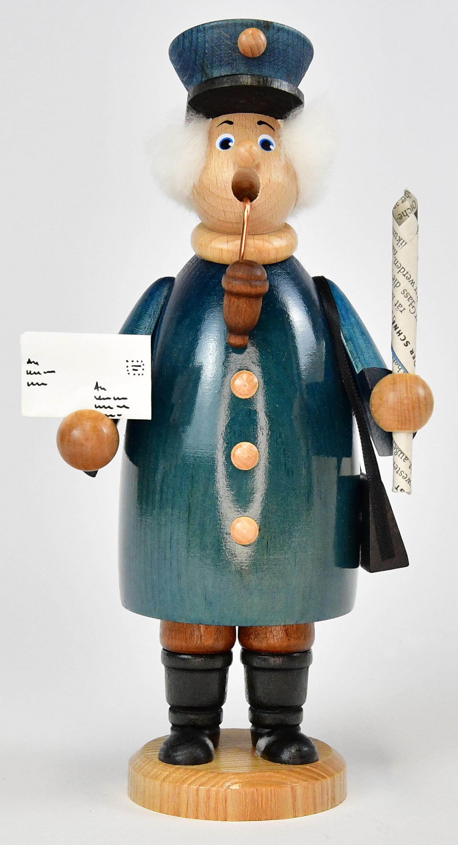 Rookmannetje, postbode, blauw
