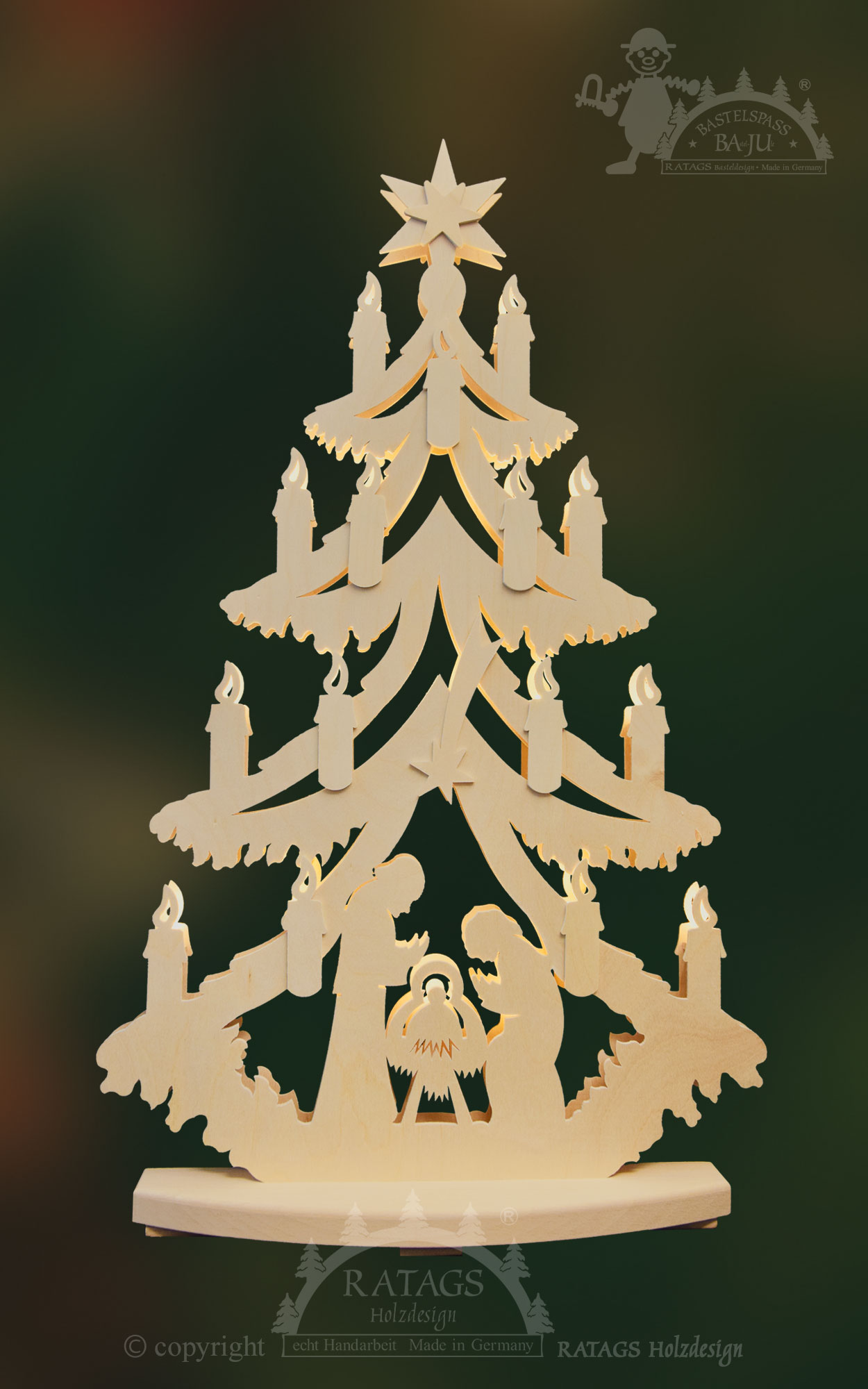 Fir tree for crafting, small, Nativity scene