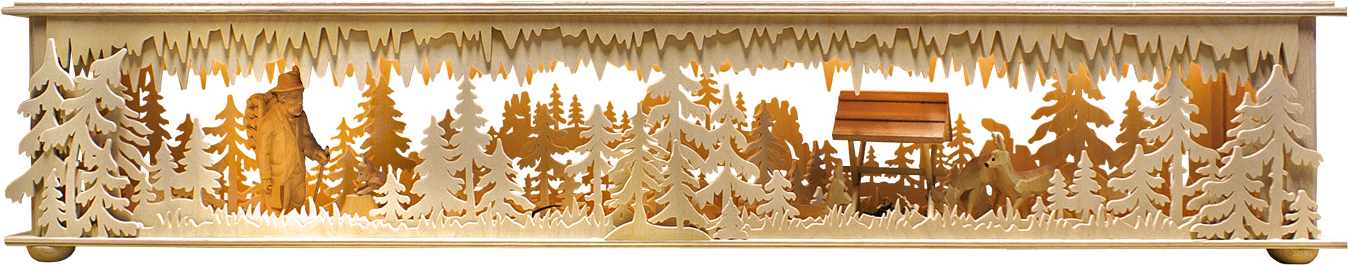 Room lamp, large, feeding trough, forest, forest man with axe