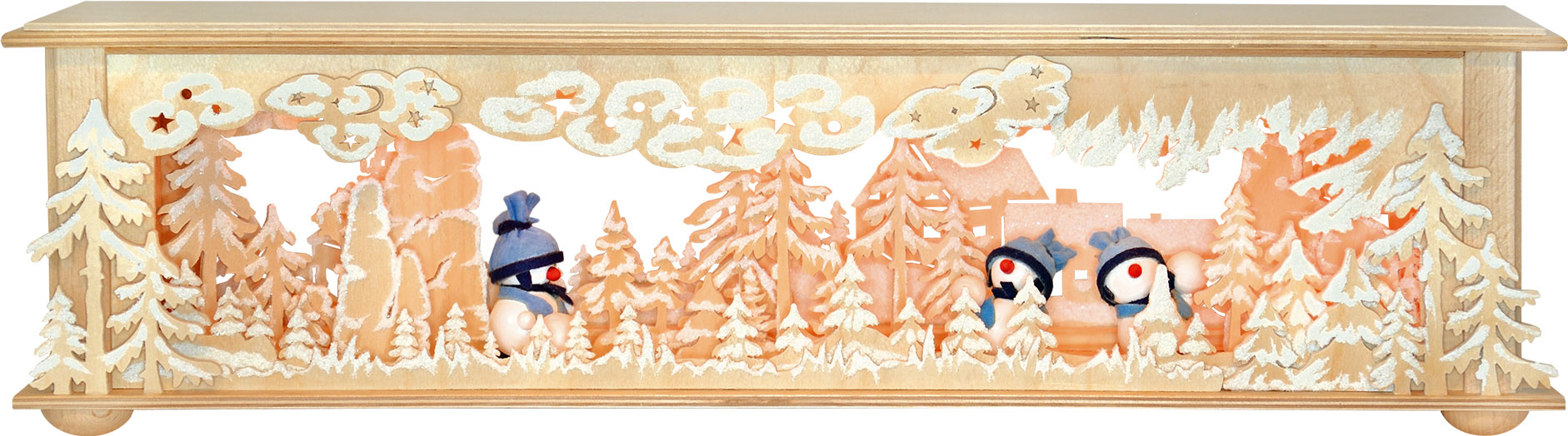 Small room light, 3 snowmen blue/white hoarfrost, boys' line