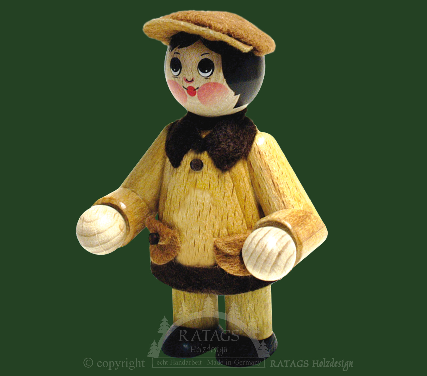 Figur groß, Junge mit Schirmmütze Figur groß, Junge mit Schirmmütze