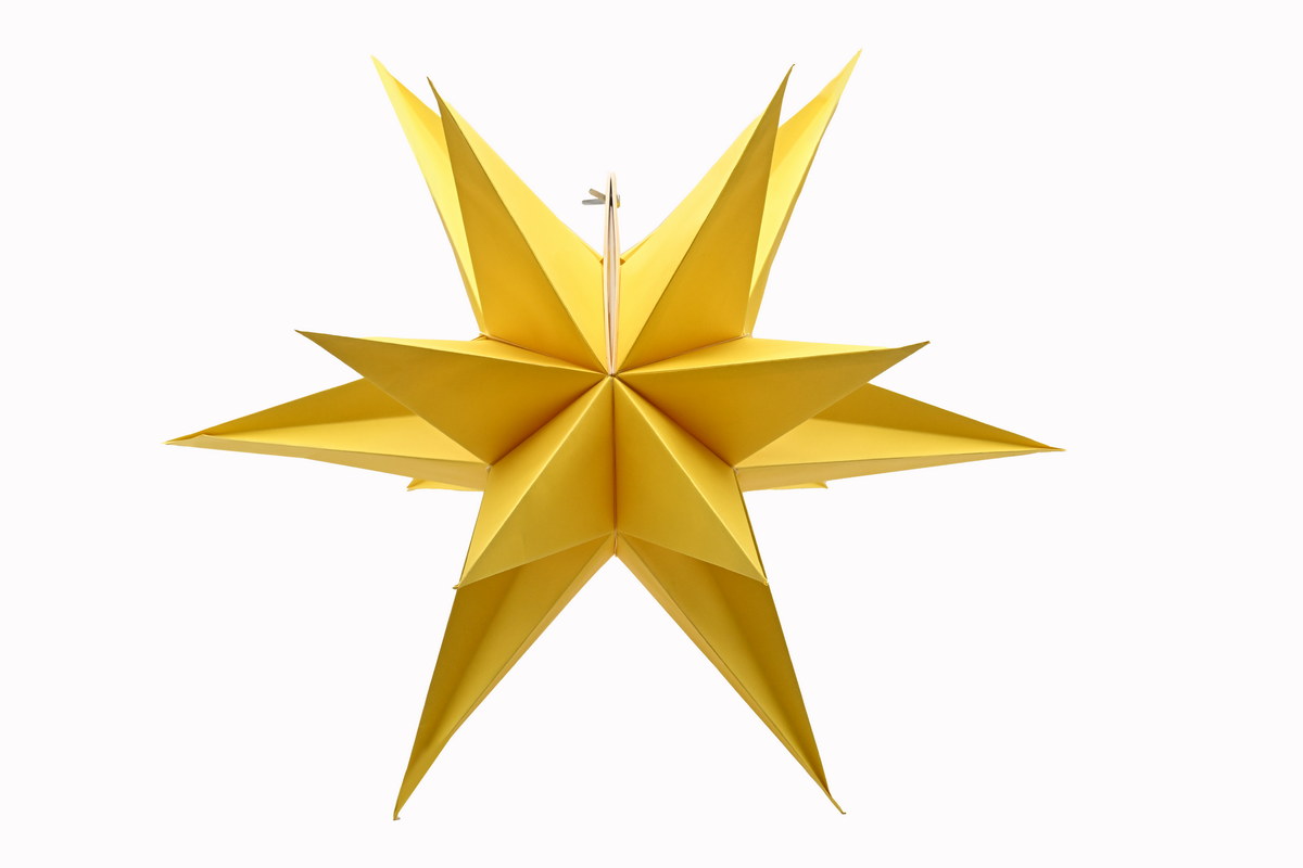 Stars 48 cm, yellow, paper