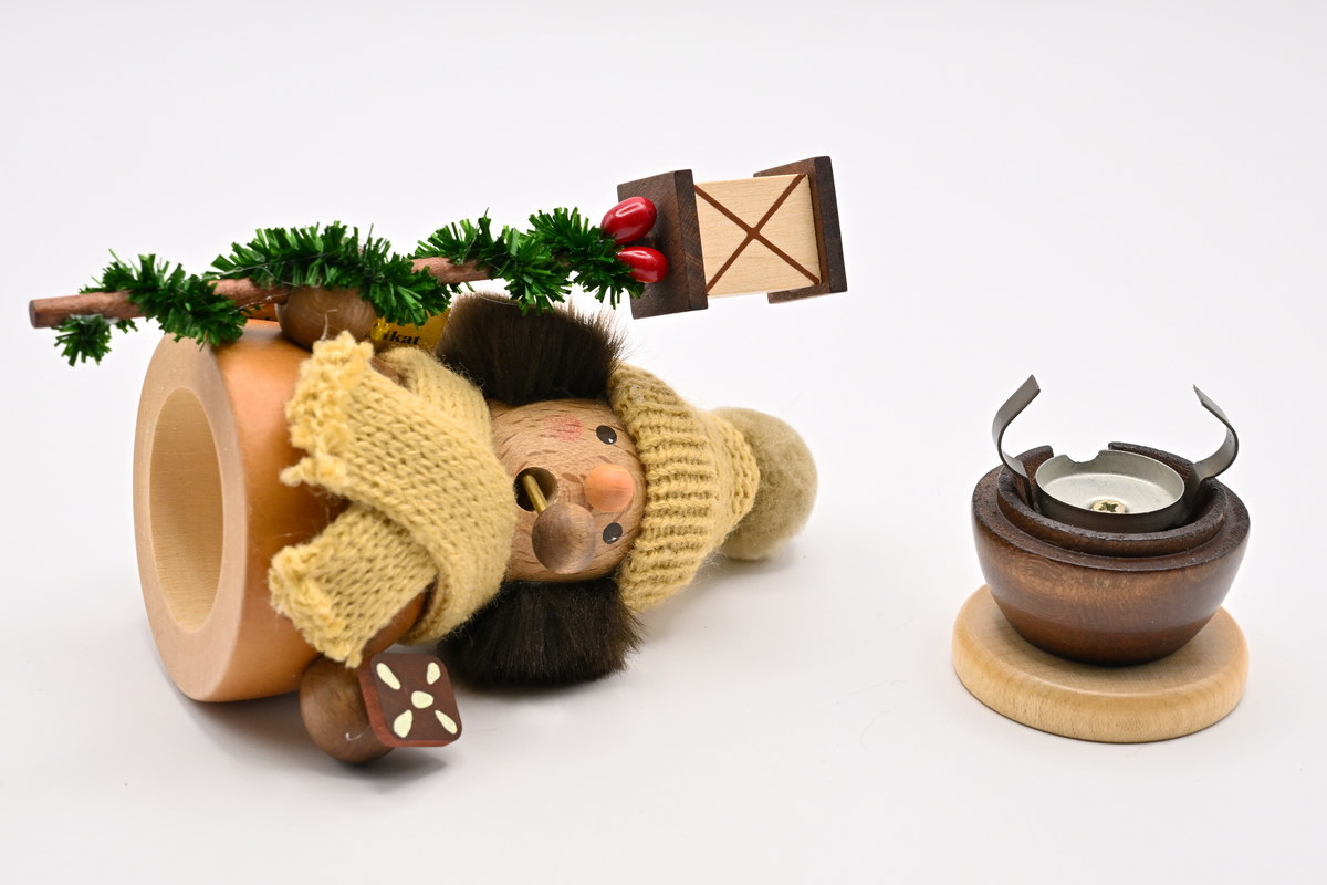 Incense burner, lantern boy, natural