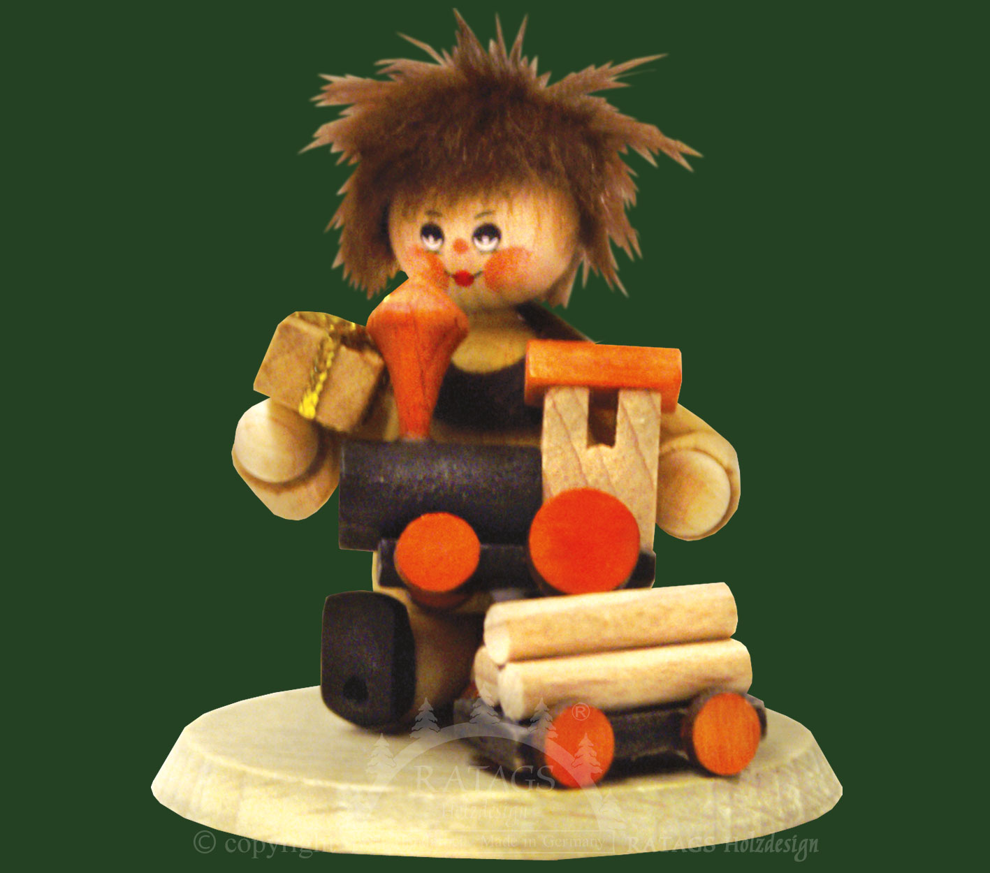 Sammler-Püppchen, Junge mit Eisenbahn