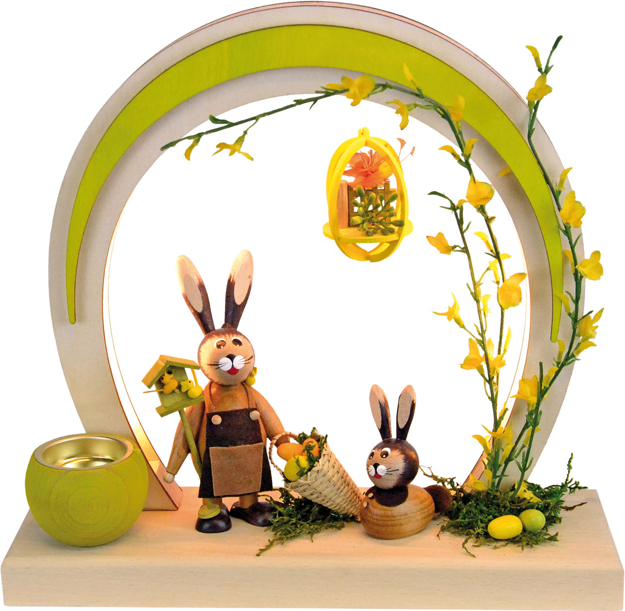 Romantikleuchte Ostern, LED, rund, grün