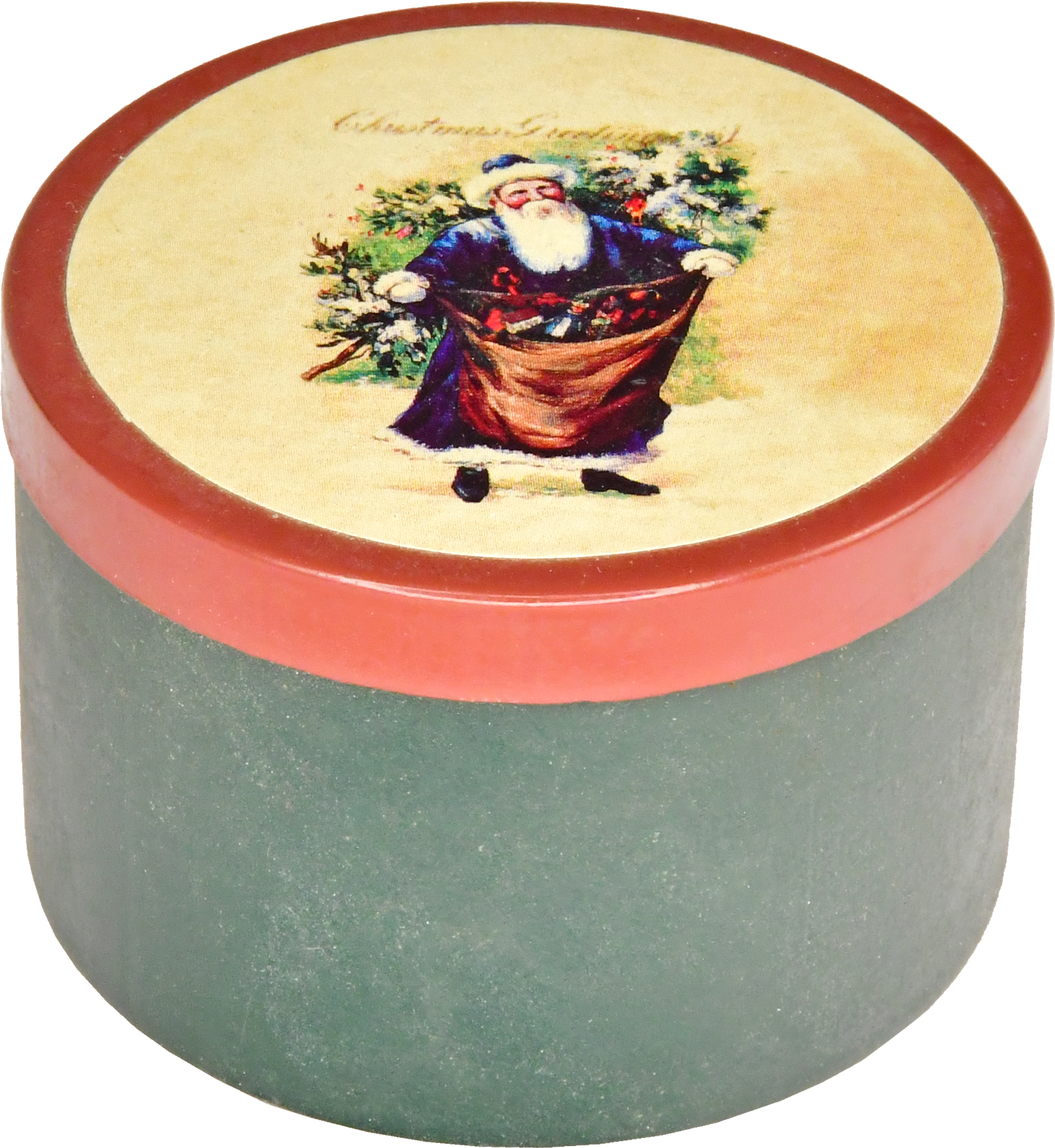 Kerze in Blechdose mit Deckel Schmuckkerze Christmas Greetings