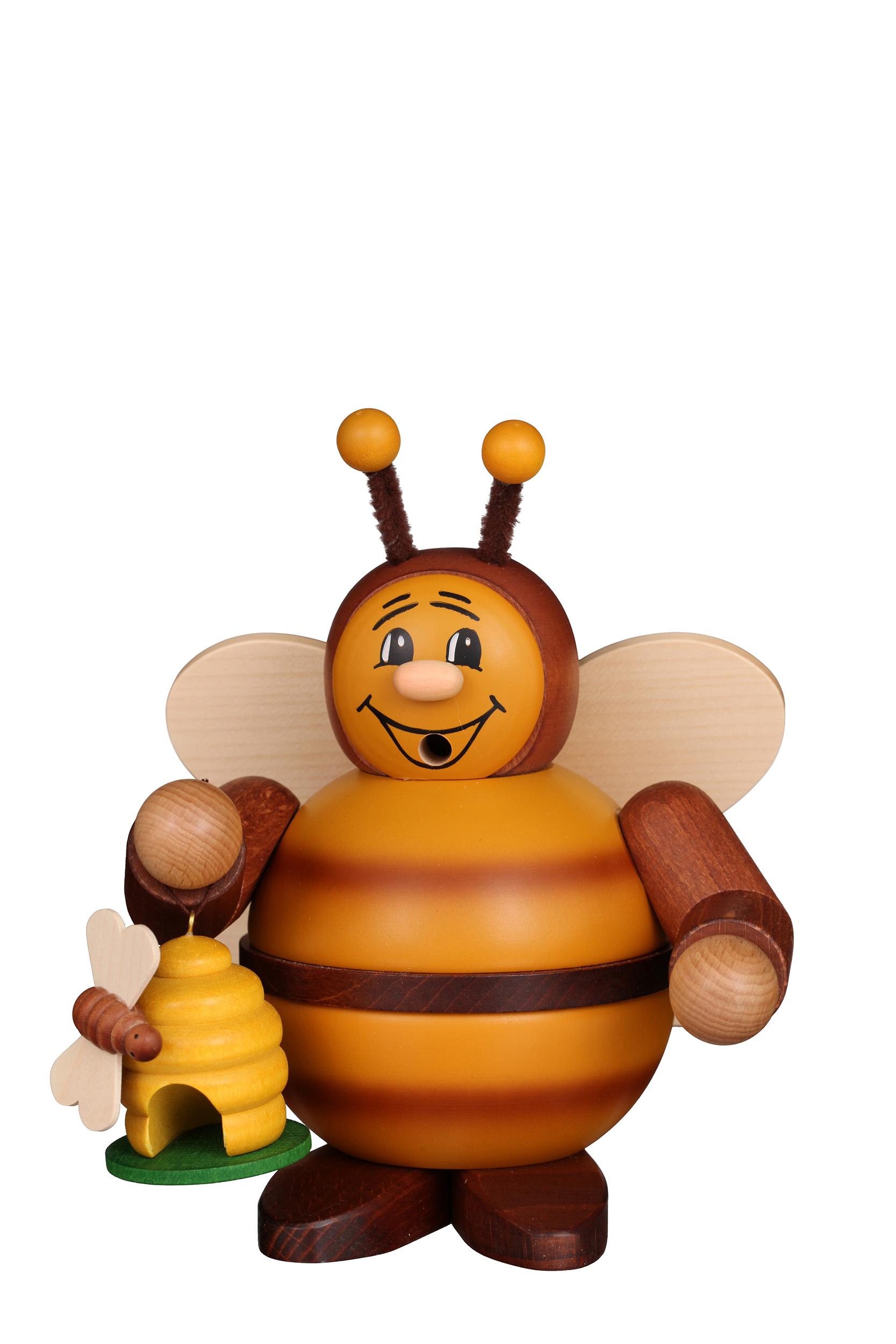 Smoking figure bee Height: approx. 15.5 cm Width: approx. 13 cm Depth