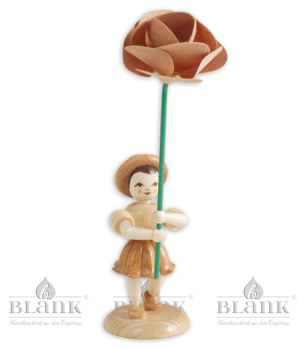 牡丹を持つフラワーチャイルド