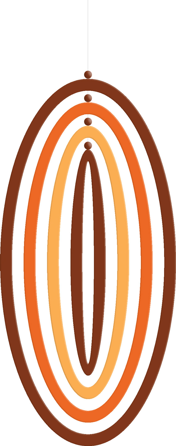 Wind chime for crafting, oval