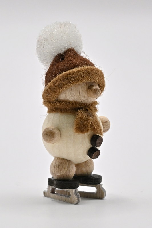 ミニ雪だるま、スケート選手、高さ 4 cm