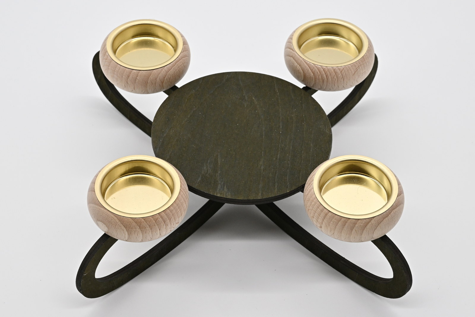 Leuchter, dunkelgrün, unbestückt