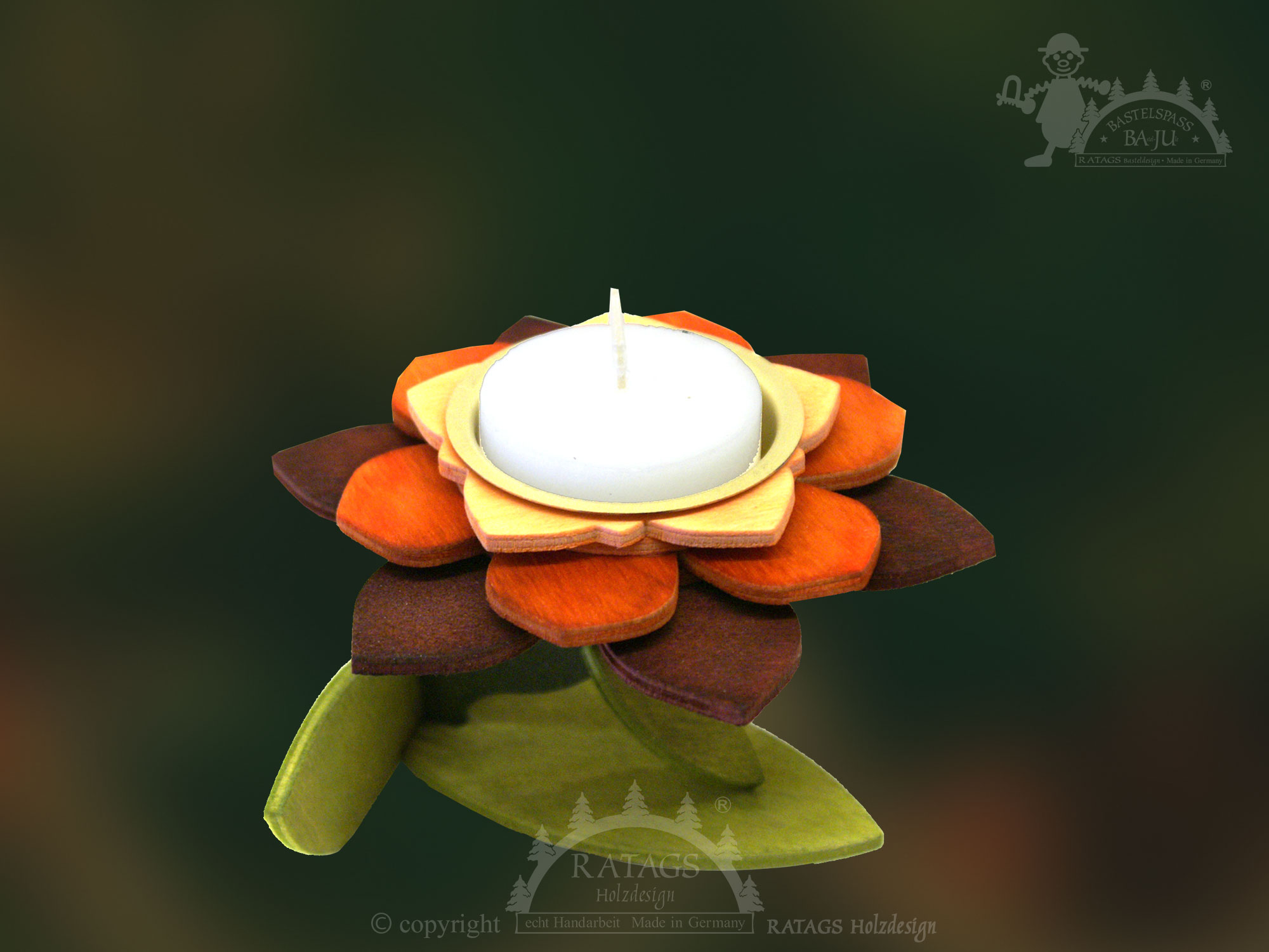 Tealight holder for crafting, 1 flower