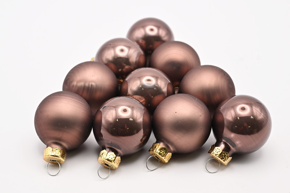 18 Baumkugeln, cocoa braun combi