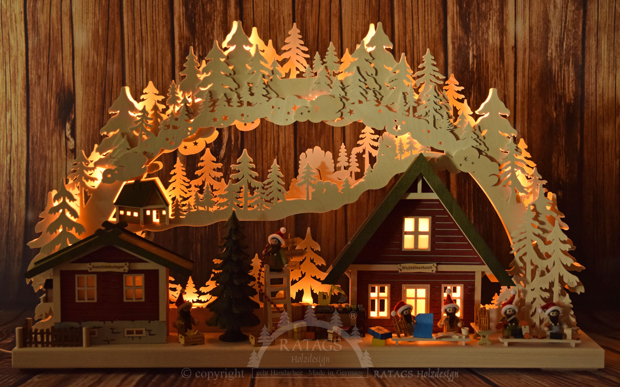 3D-Schwibbogen gr., Weihnachtswerkstatt