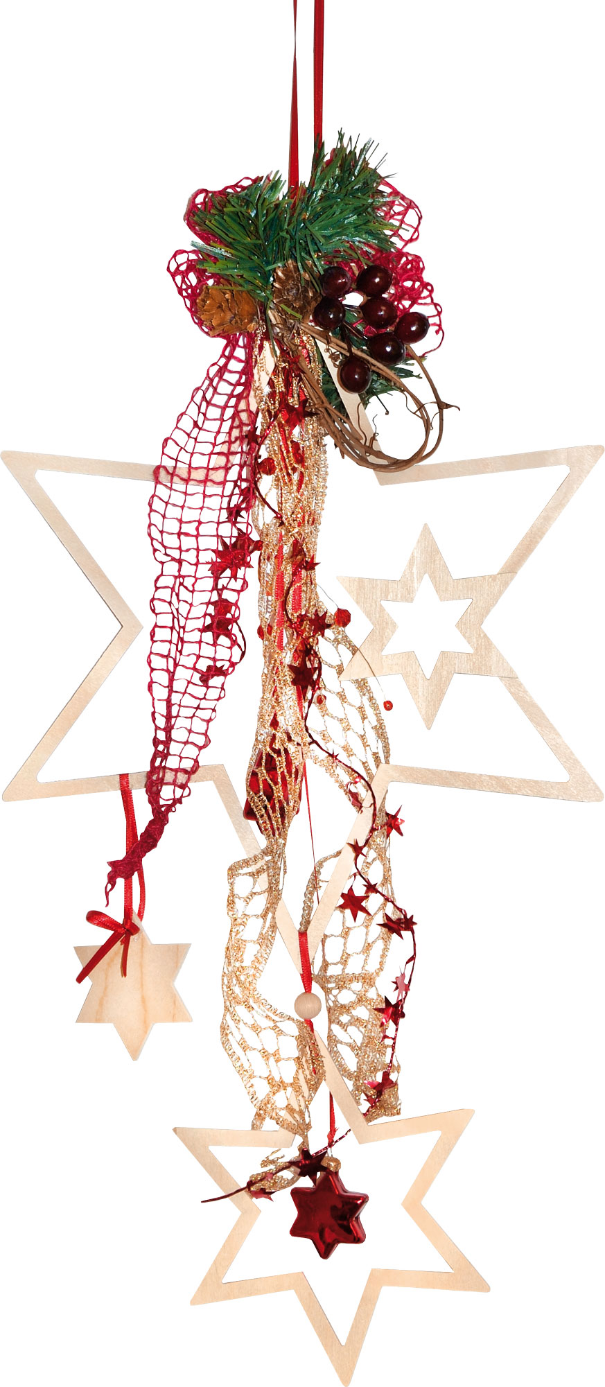 Window decoration star for crafting with accessories