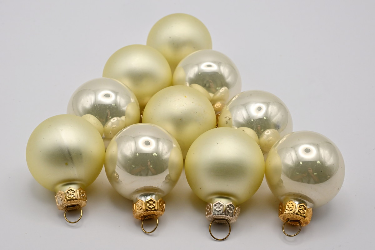 Glaskugel, vanilla combi, 30 mm, 18 Stk.