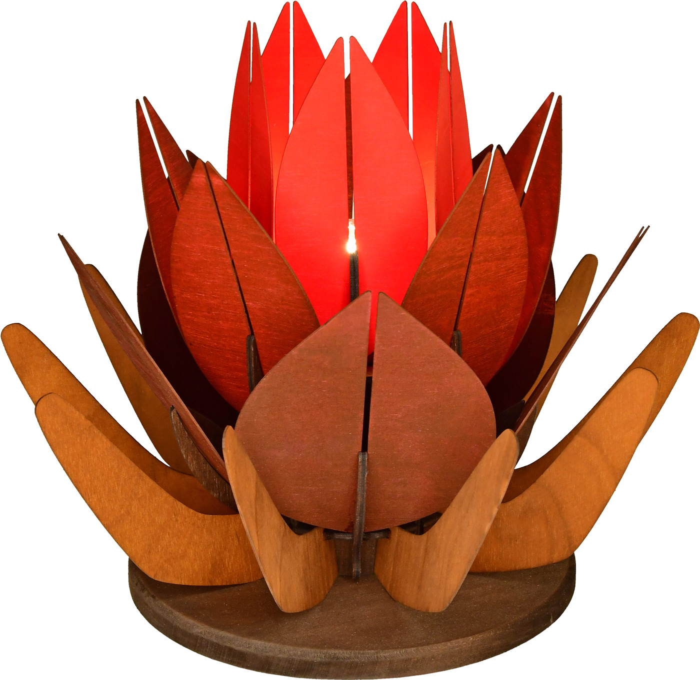 Romantiline valgust, 3D lootoseõis punastes toonides