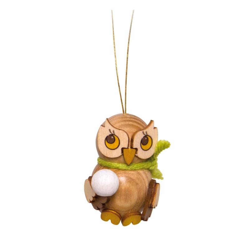 BBH Owl child with snowball for hanging