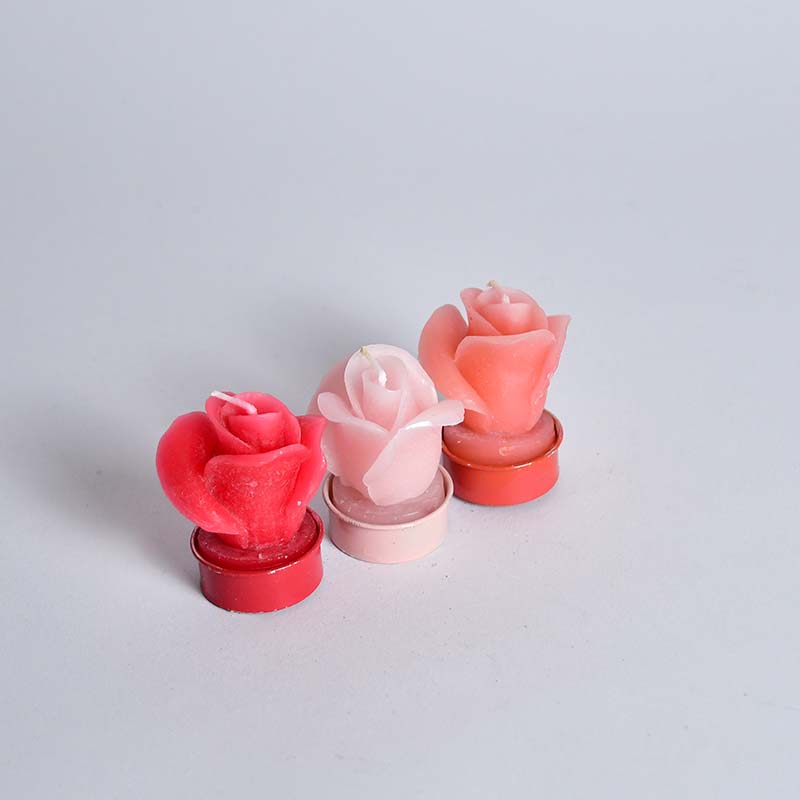 Candle rose, 3 pieces