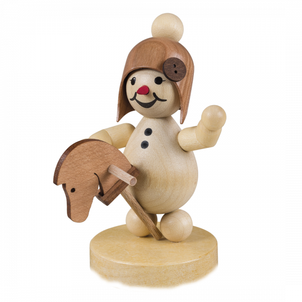 Snow maiden with hobby horse, base 9 cm