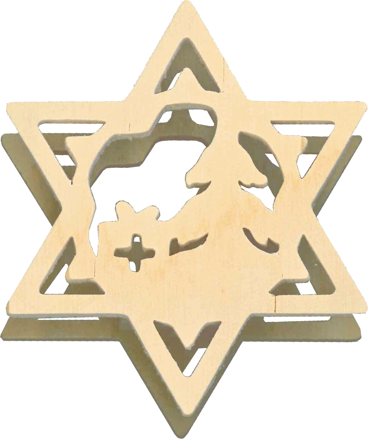 Fixed star fir tree with gift