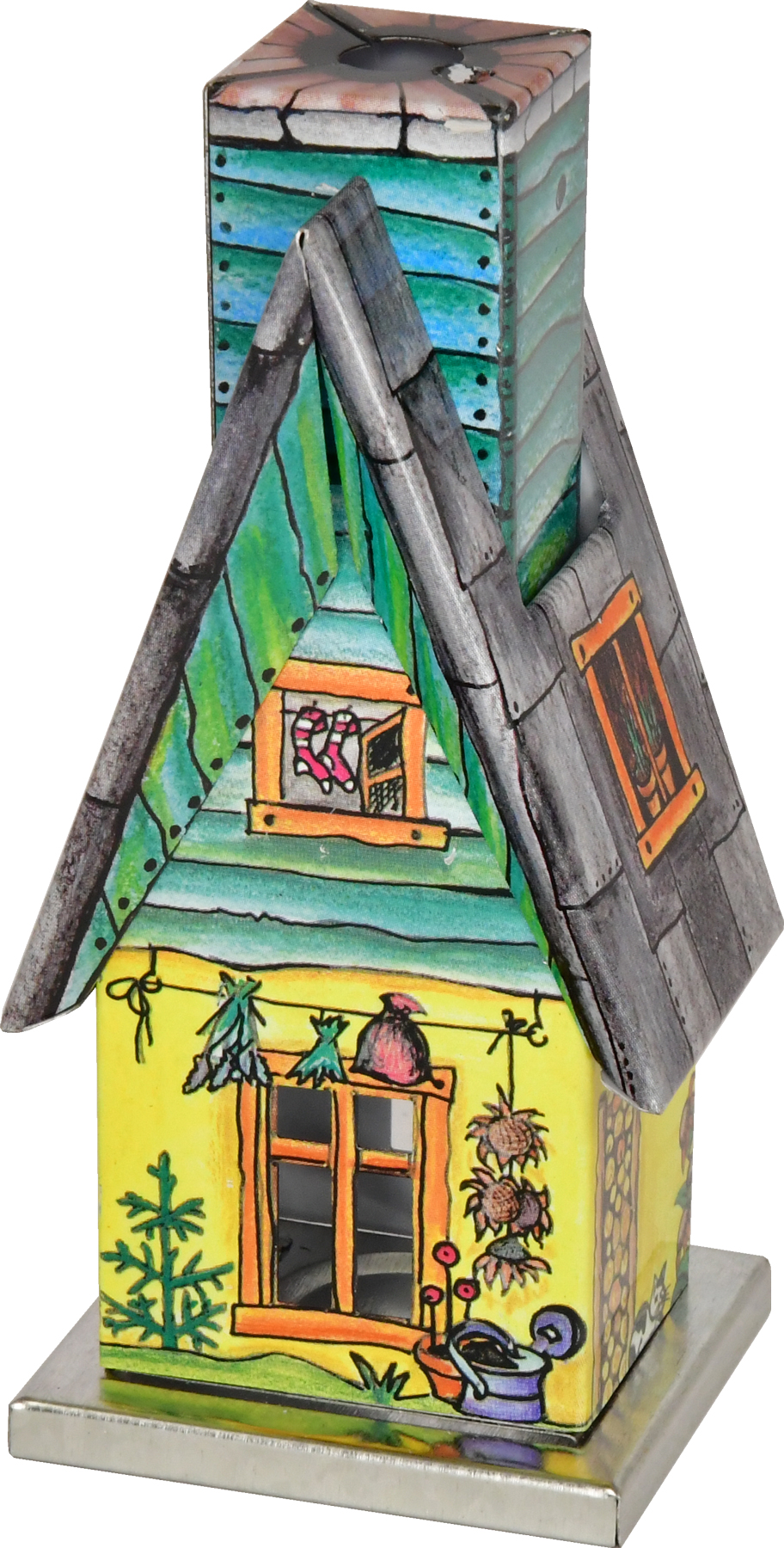 No.5 KNOX-Hütte, gelb, grün KNOX-Räucherhütte Metall