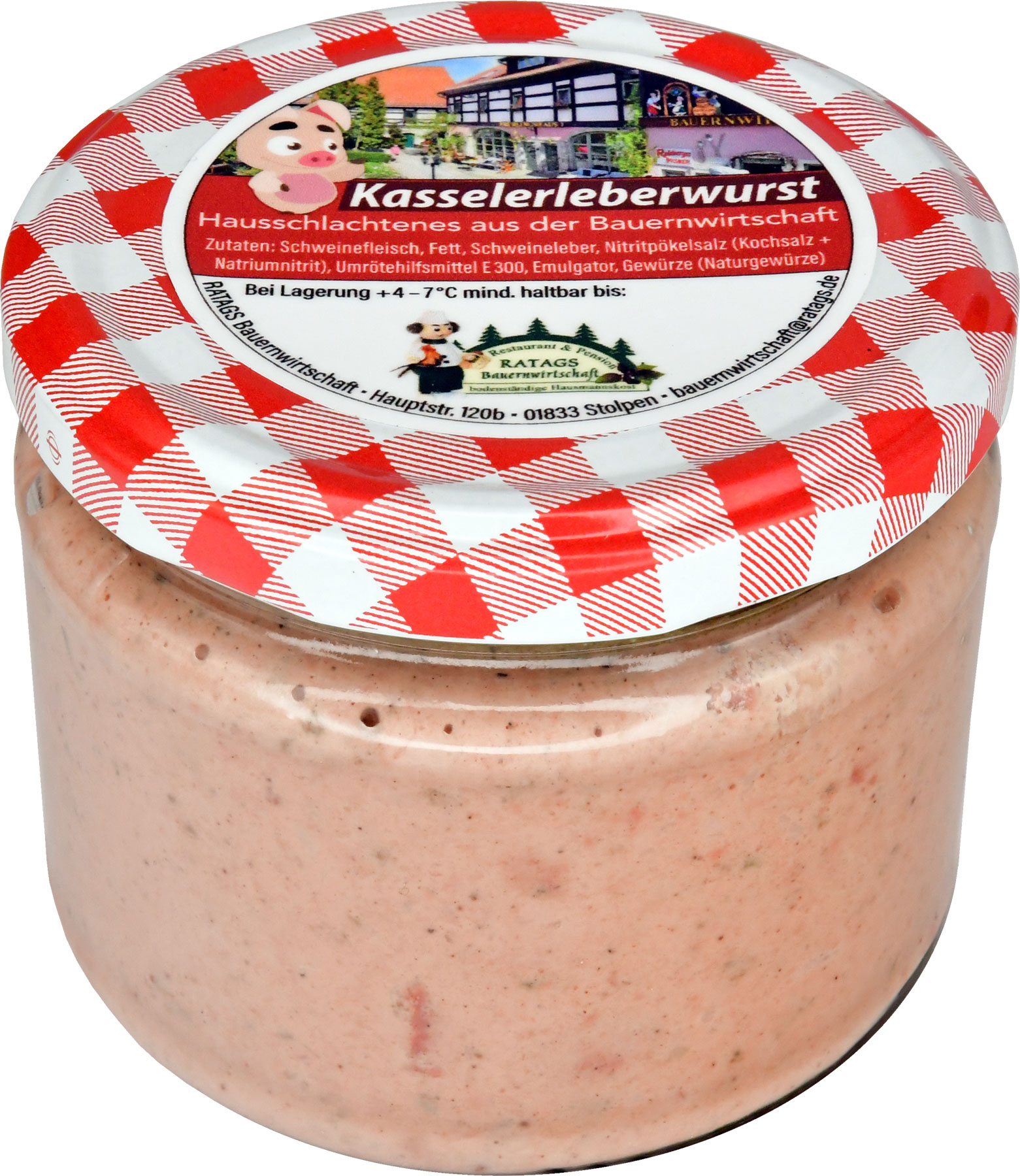 Kasseler liver sausage in a jar made from pork / 260g, sausage jar