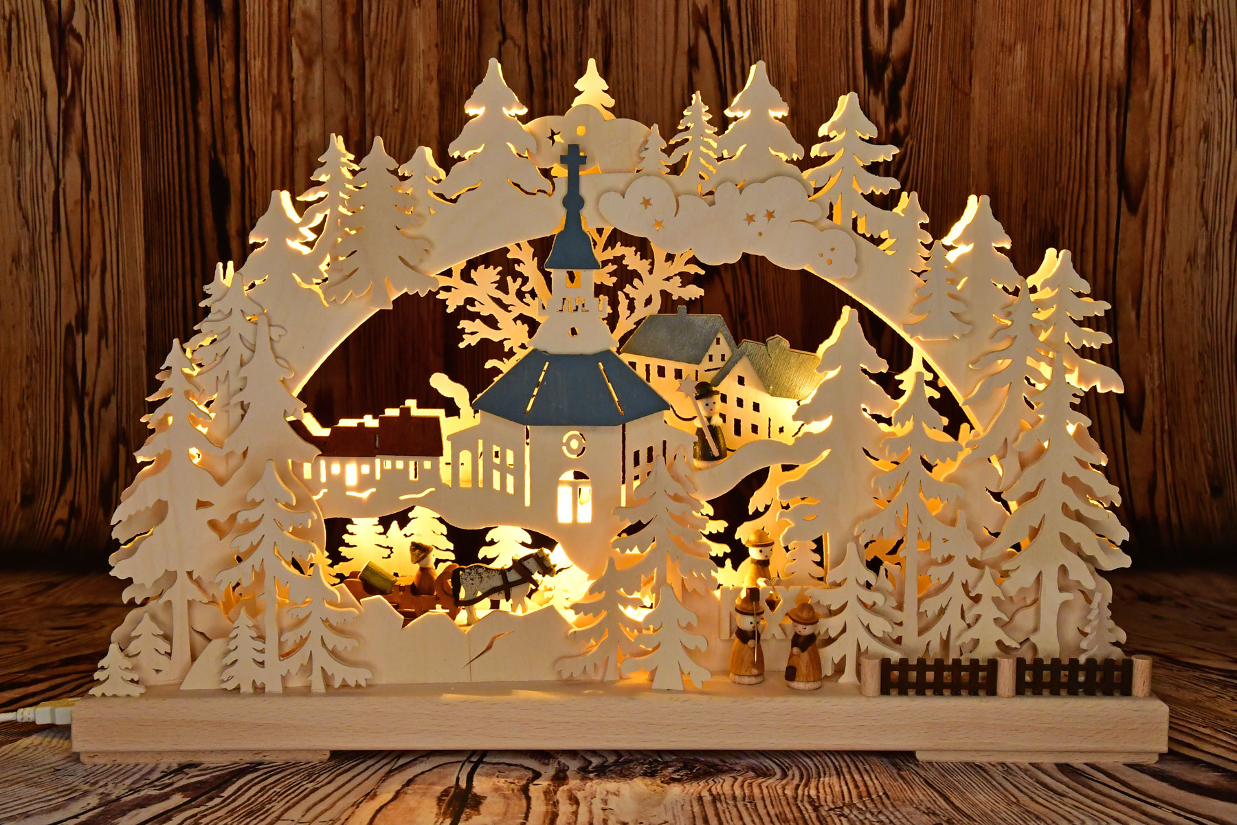 Small 3D candle arch, Erzgebirge Christmas