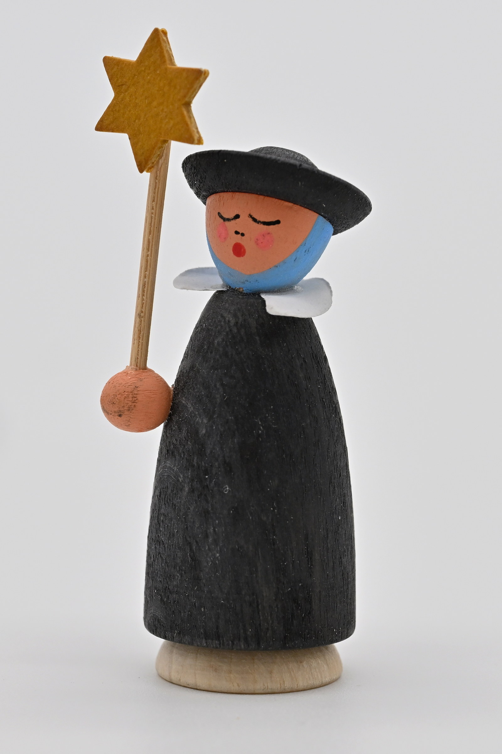 Kurrendesänger mit Stern, schwarz H 5 cm