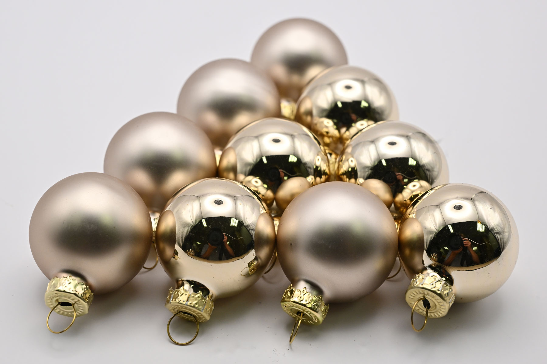 Glaskulor, 18 st, 30 mm, autumn blonde autumn blonde