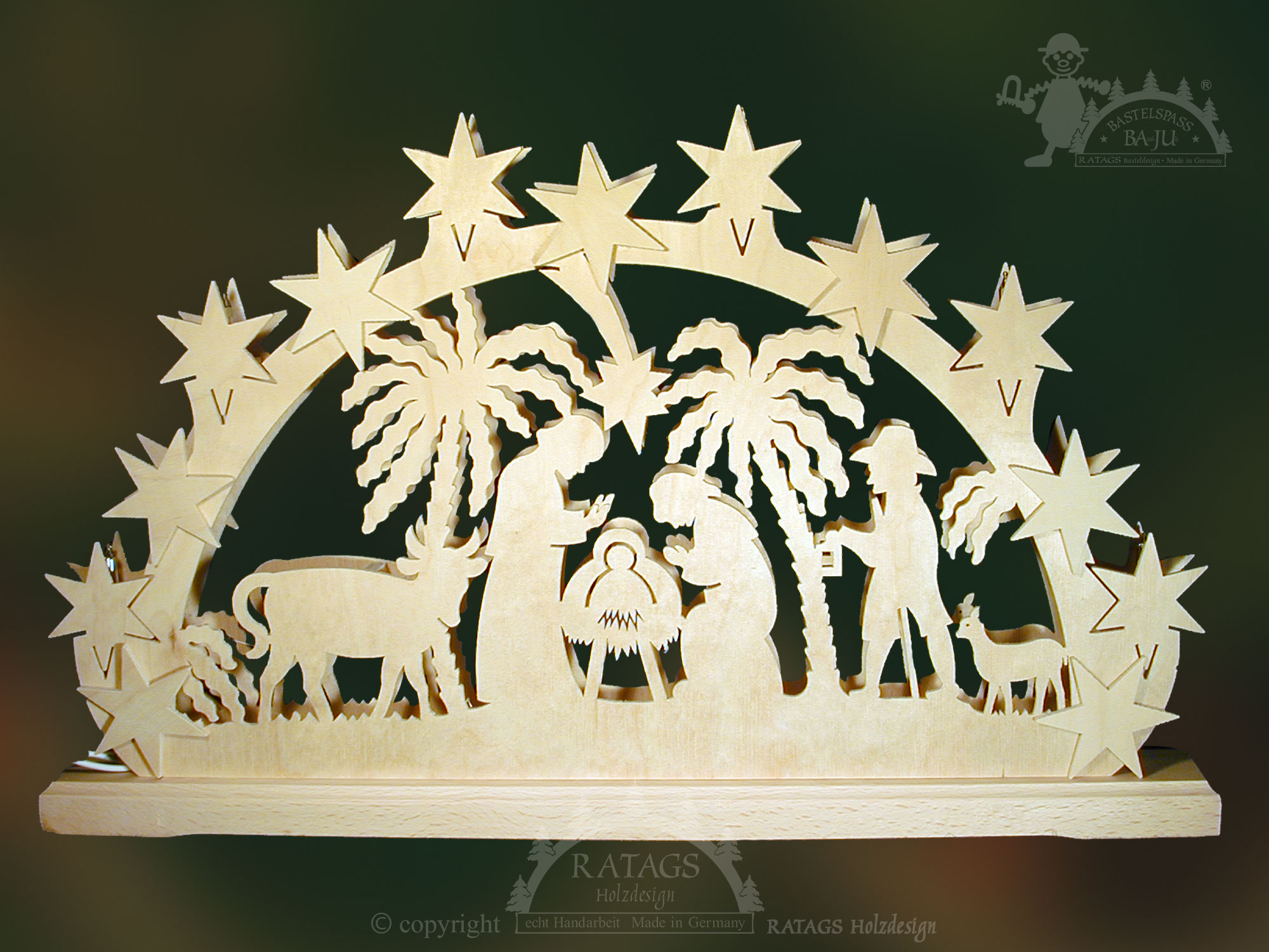 Crafting candle arch, small, Holy Family