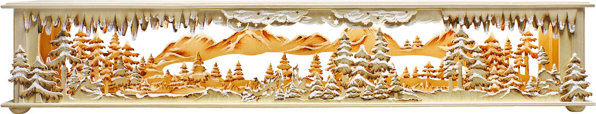 Room light, large, mountains, hand-painted brown, hoarfrost, unassembled