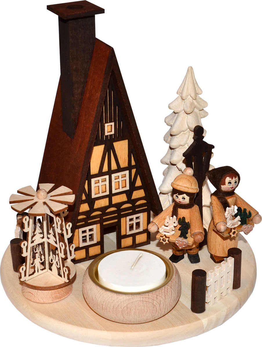 Lichterteller, Räucherhaus, Striezelkind Lichterteller, Räucherhaus, Striezelkind