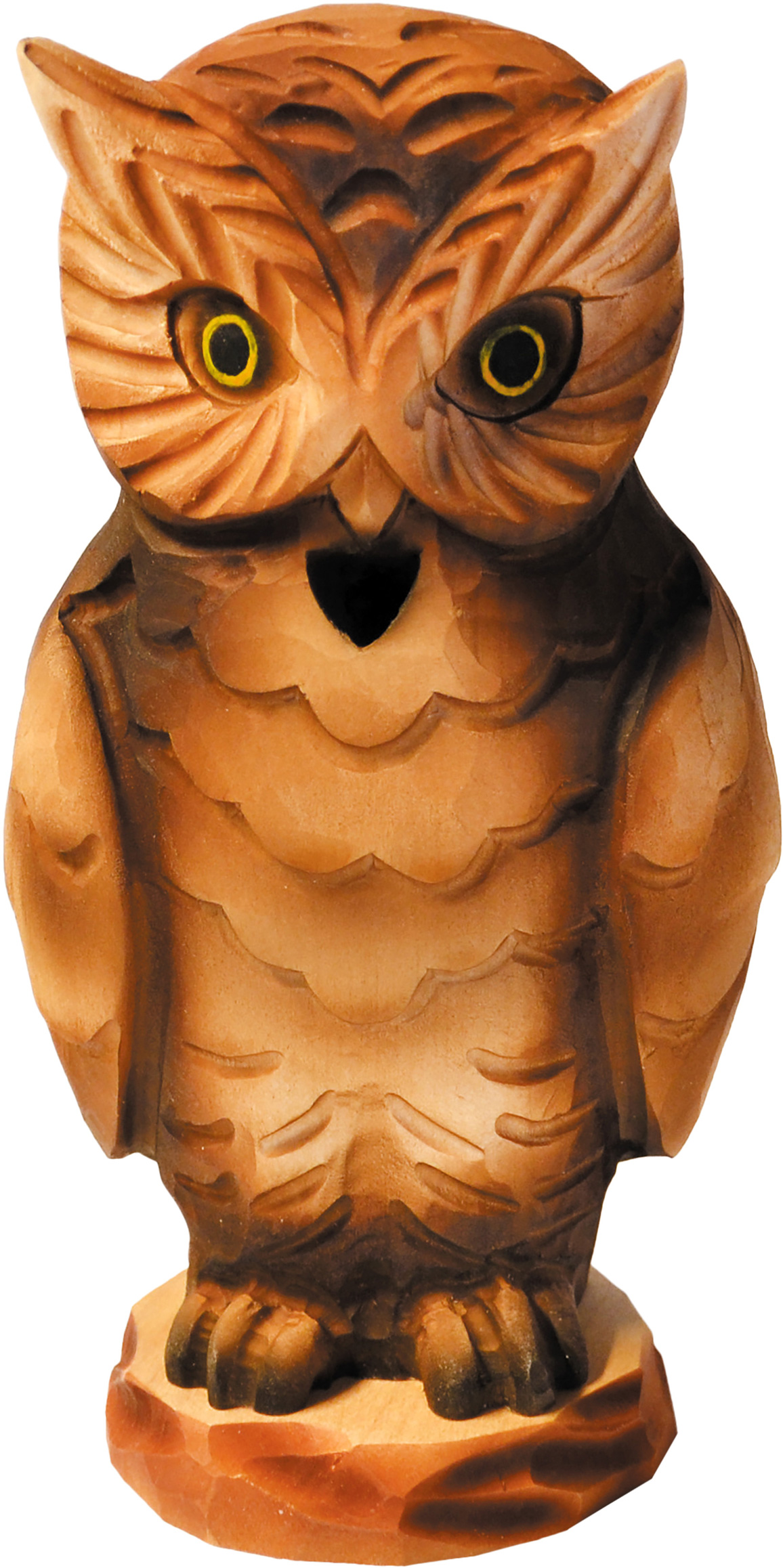 Large incense burner owl, made of solid wood