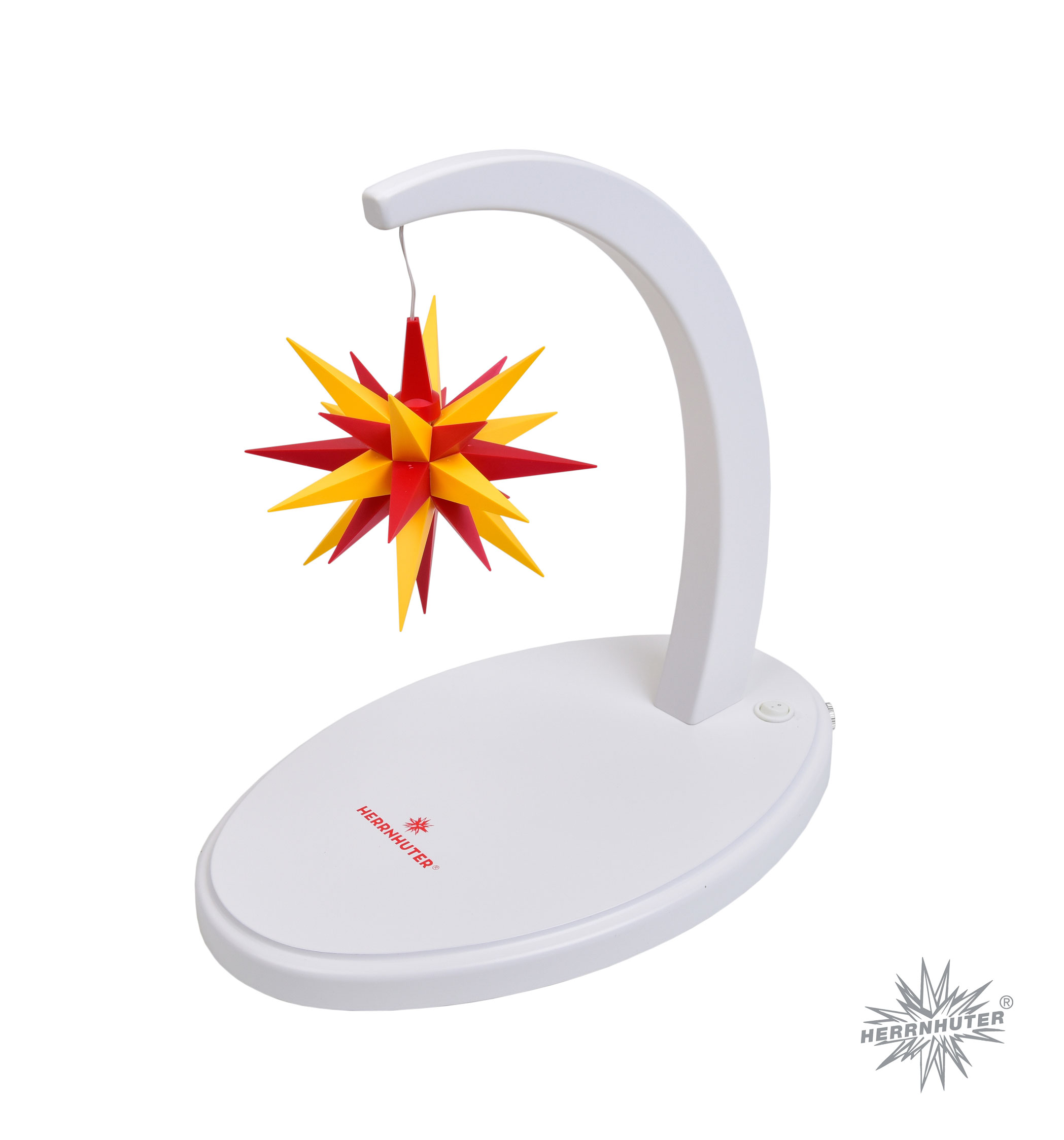Herrnhut star arch, white lacquered yellow/red, A1e