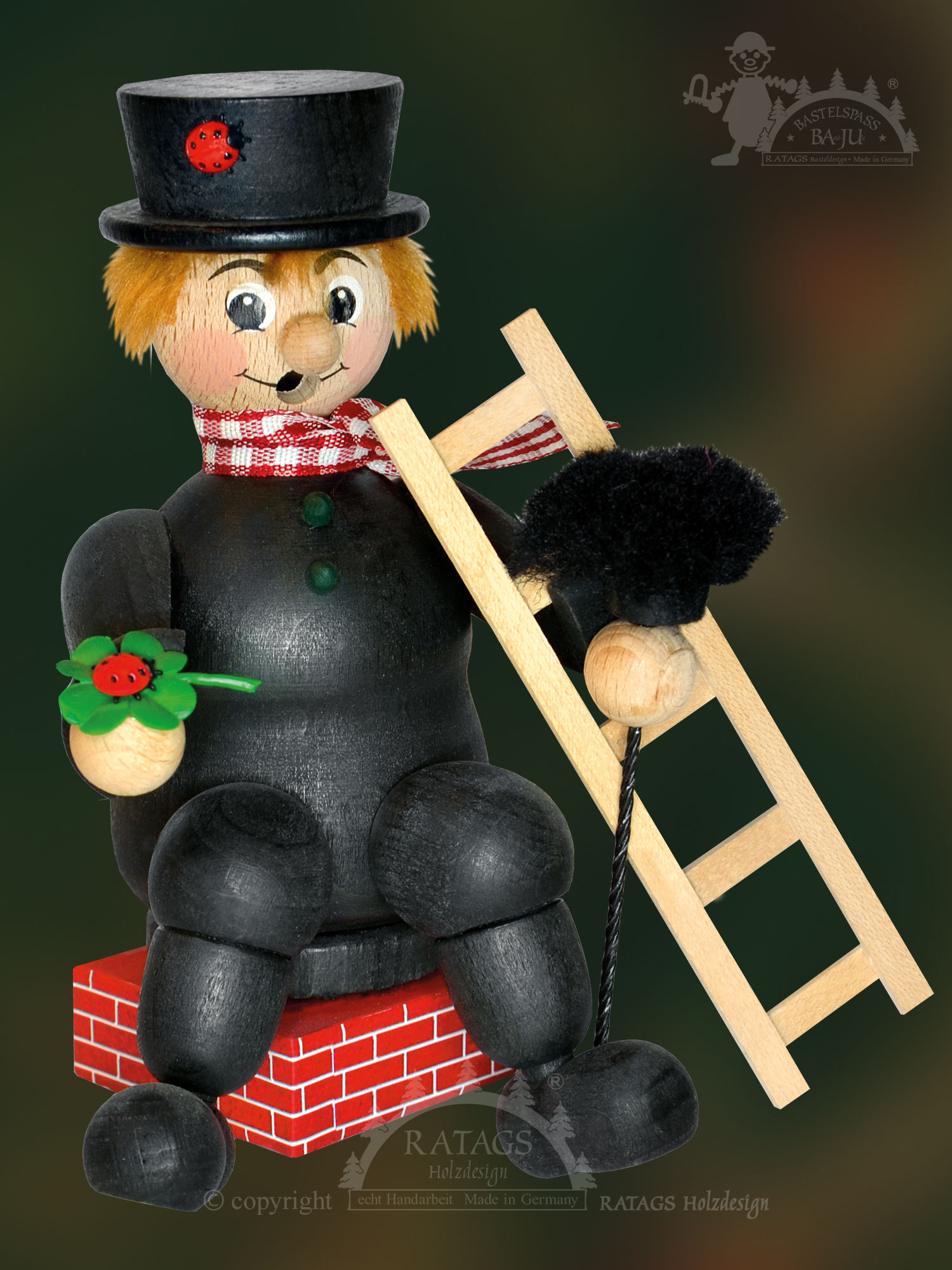 Räuchermännchen zum Basteln, Kantenkocker, Schornsteinfeger
