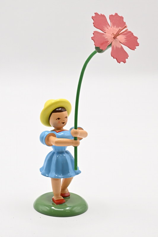 Criança flor com cravo, colorida