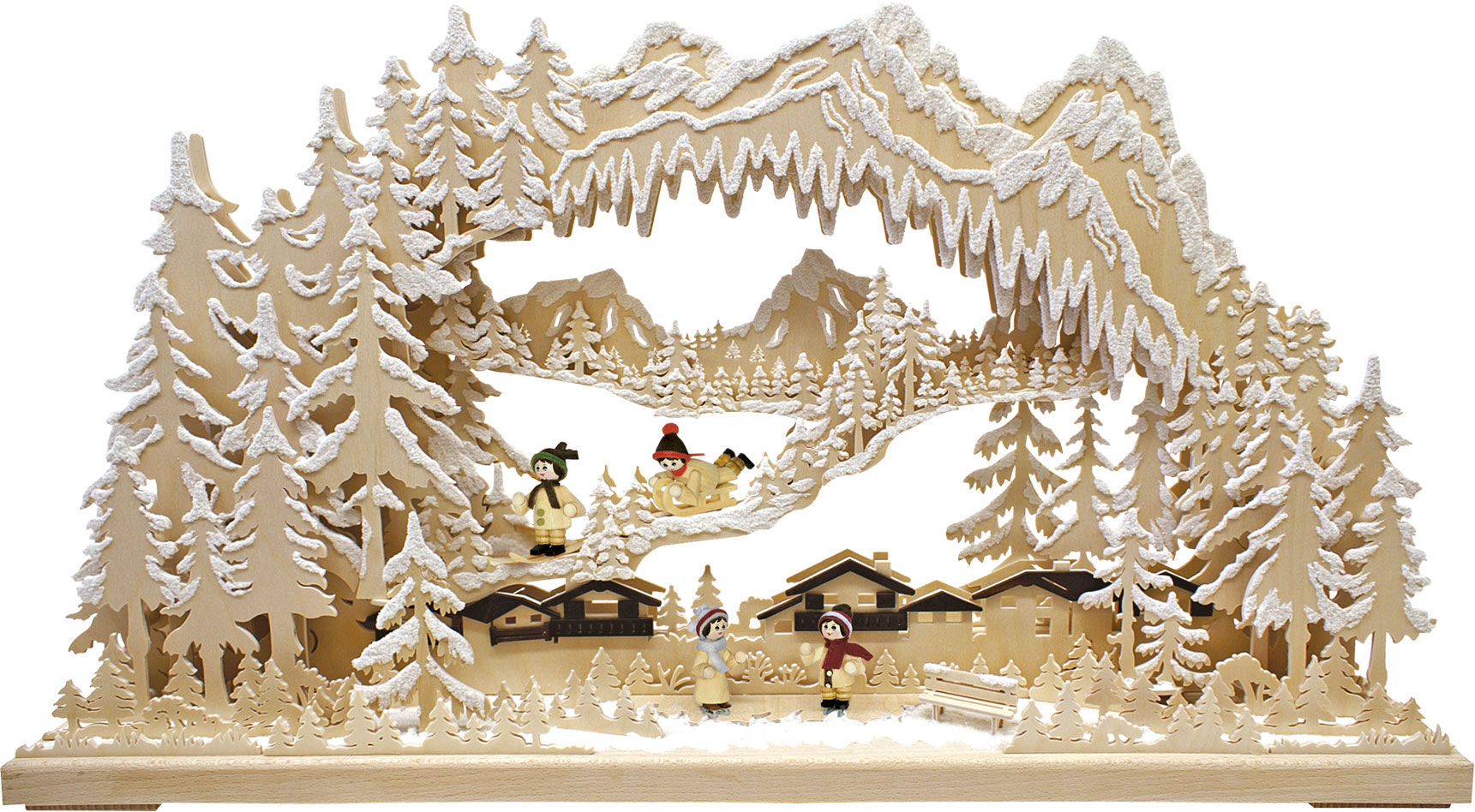 3D-Schwibbogen gr., Wintersport, Raureif