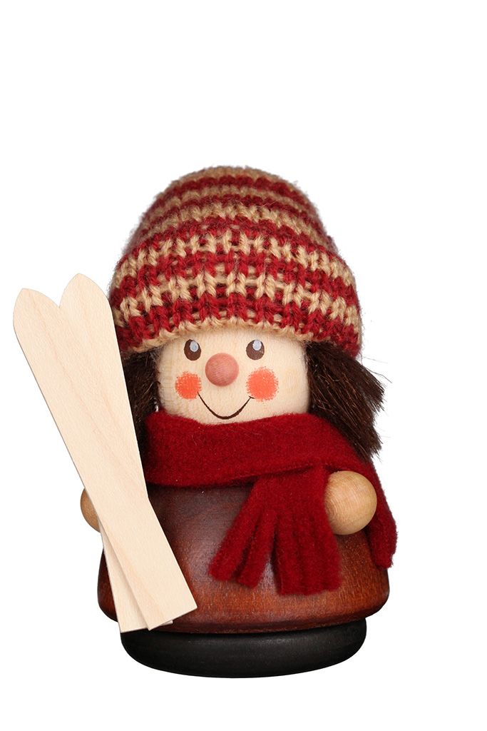 Wackelmännchen, Skifahrer, natur H 8 cm Wackelmännchen, Skifahrer, natur H 8 cm