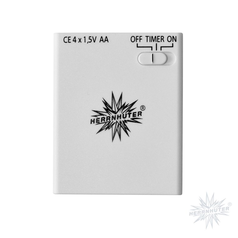 Battery holder for lighting with timer, white, indoor use, 1 x A1e/A1b, 4 AA batteries
