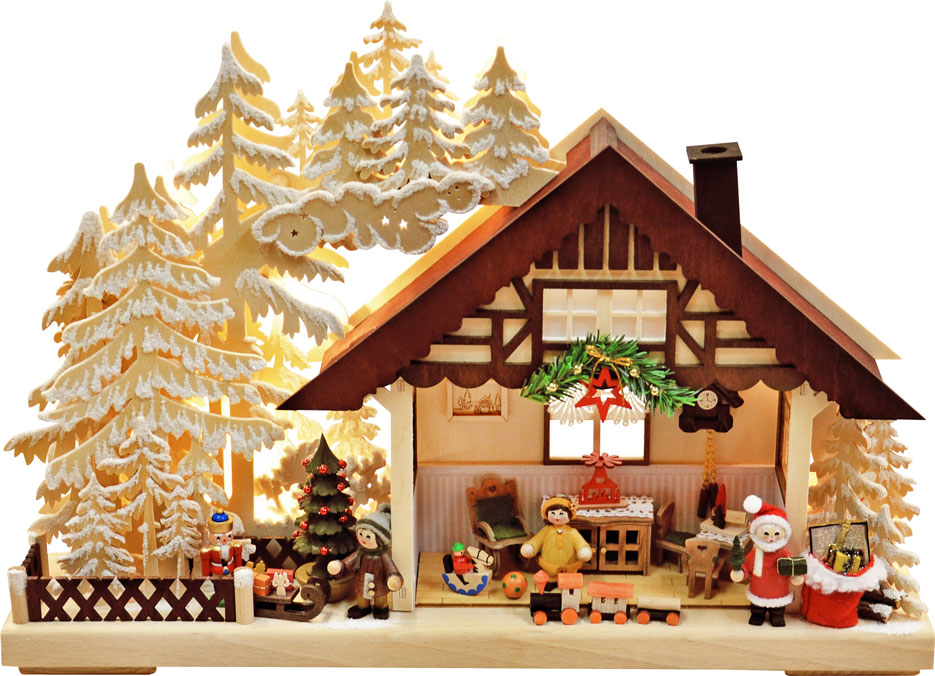 Small 3D candle arch, Christmas, hoarfrost