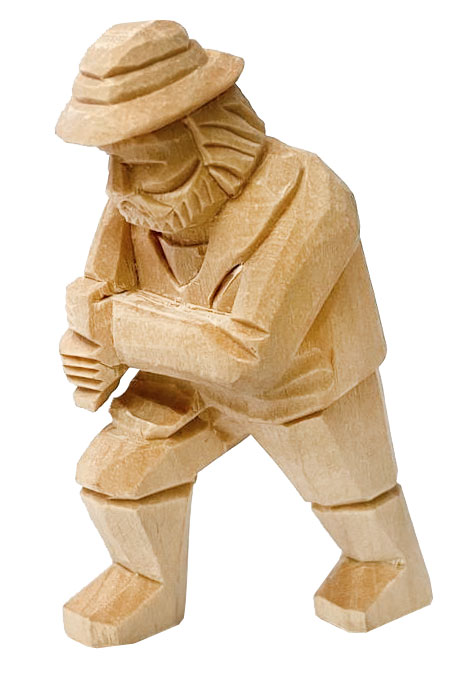 Waldmann mit Säge