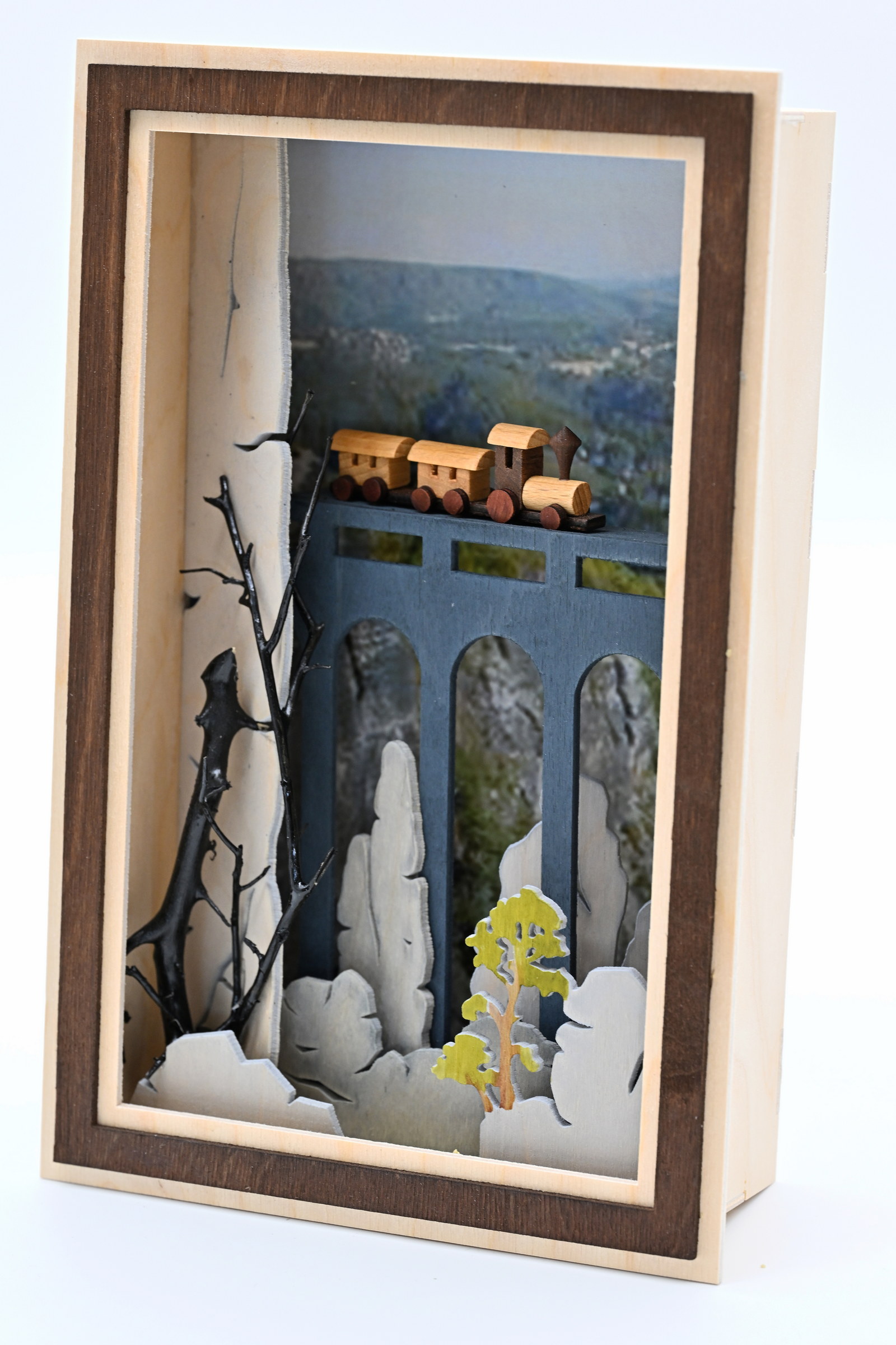 3D-Wandbild, Viadukt am Fels