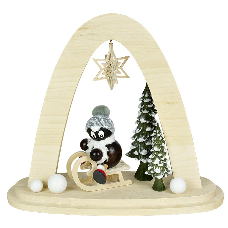 Solid wood arch, Pitti on the sledge USB power supply