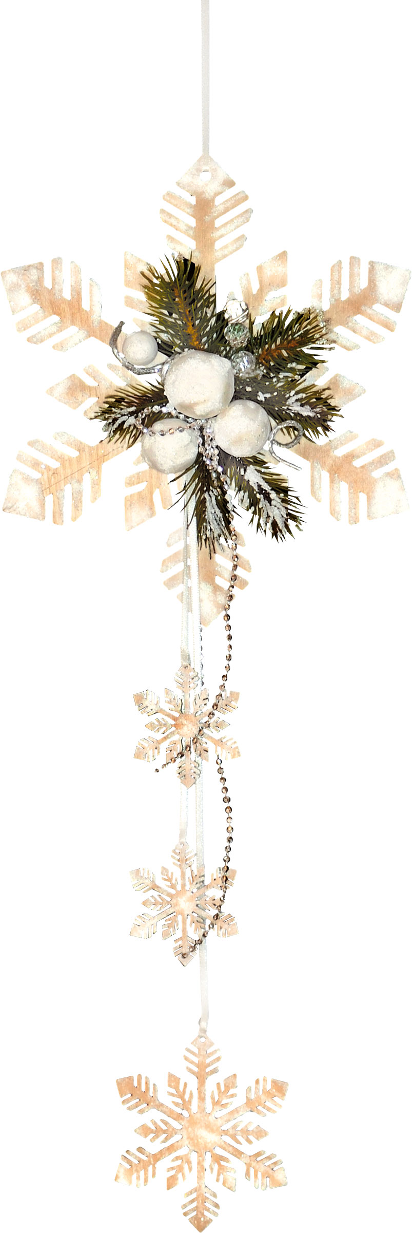 Window decoration, snow crystal, floristically decorated hoarfrost, special offer