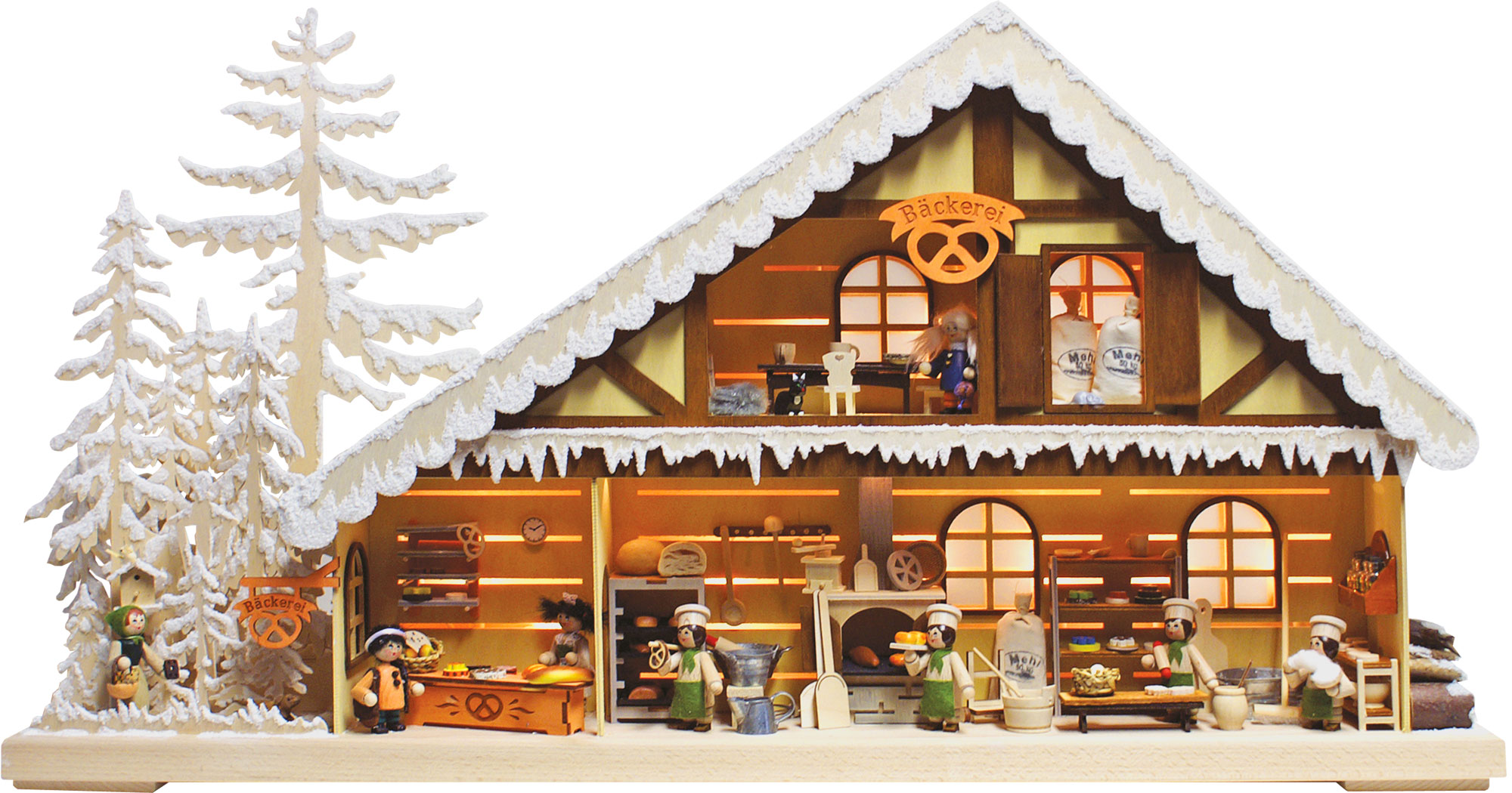 Light house, large, bakery, hoarfrost