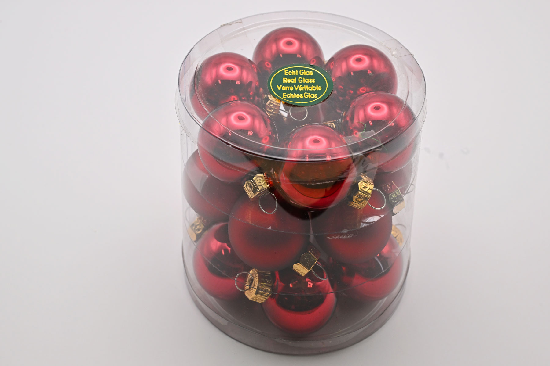 Glaskugel, rot, 30 mm, 18 Stk.