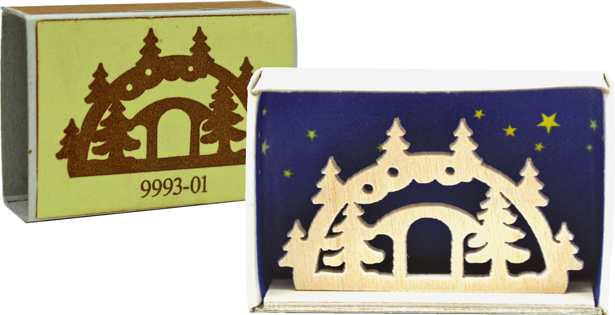 Miniature candle arch Matchbox Bridge arch